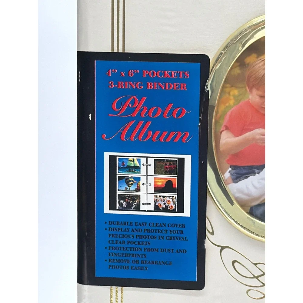 Special Memories 3-Ring Binder Photo Album Cream Gold 4x6 Pockets Holds 300